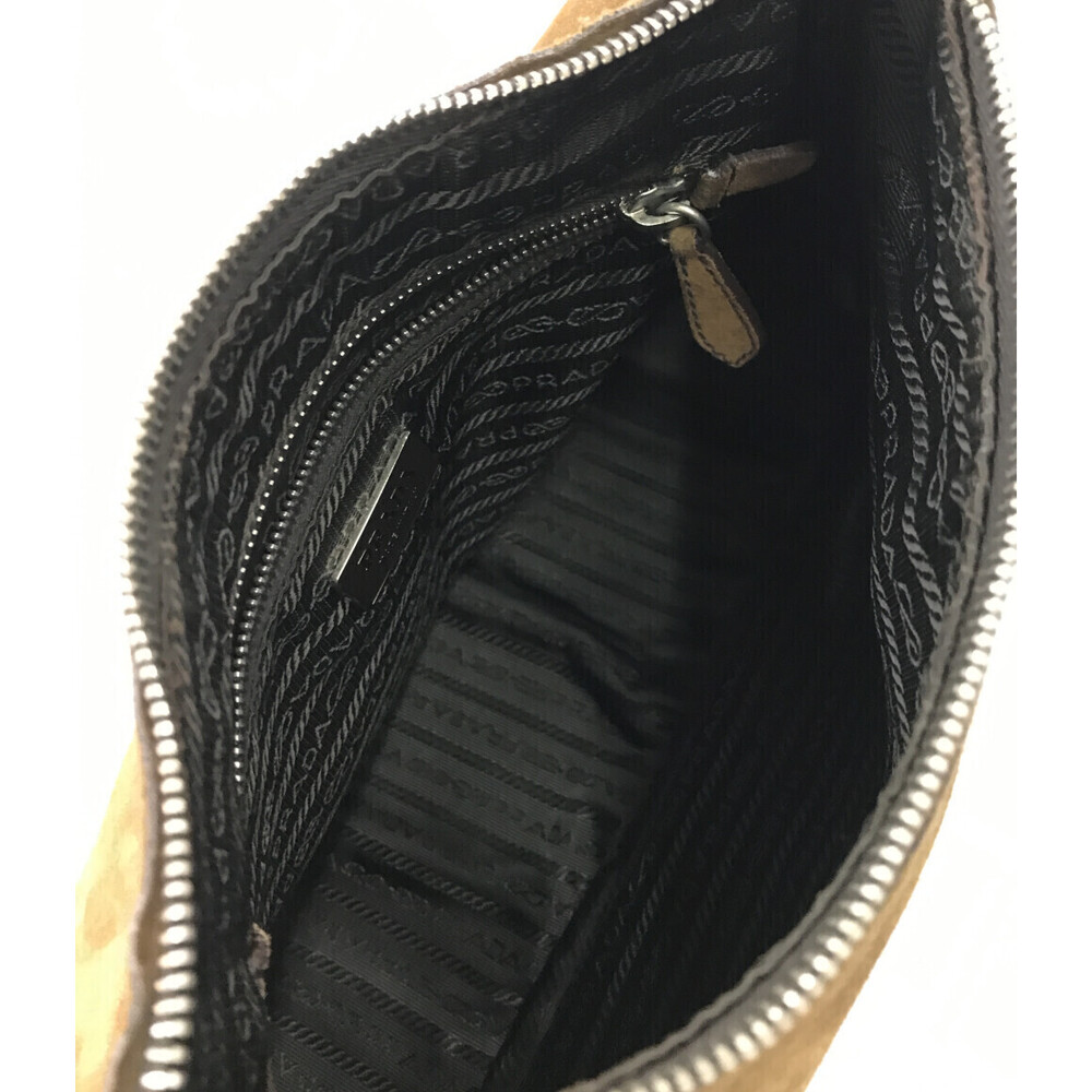 Prada Scamosciato Suede Hobo Bag brown suede leather trim - Picture 3 of 6